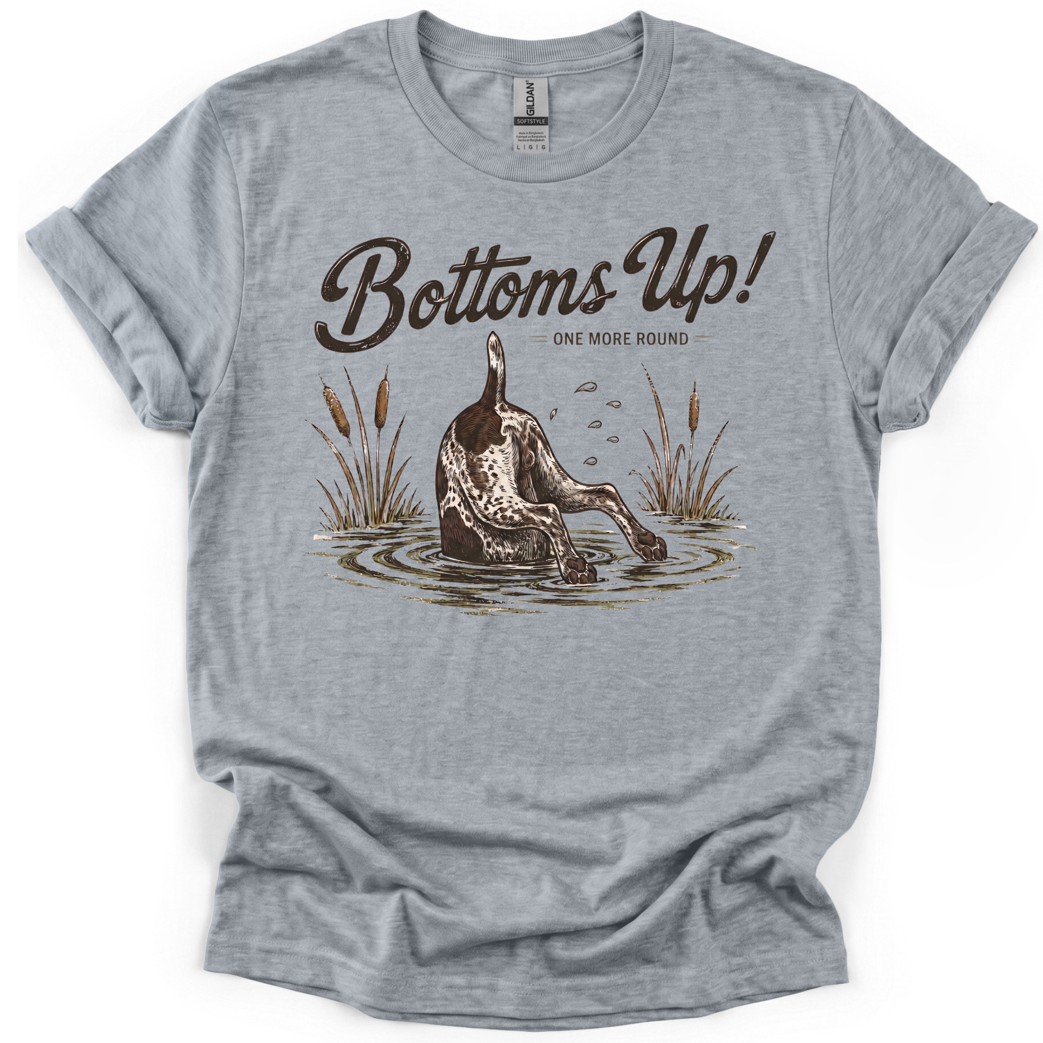 Bottoms Up Sport Grey Tee