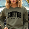 Coffee Weather Military Green Crew