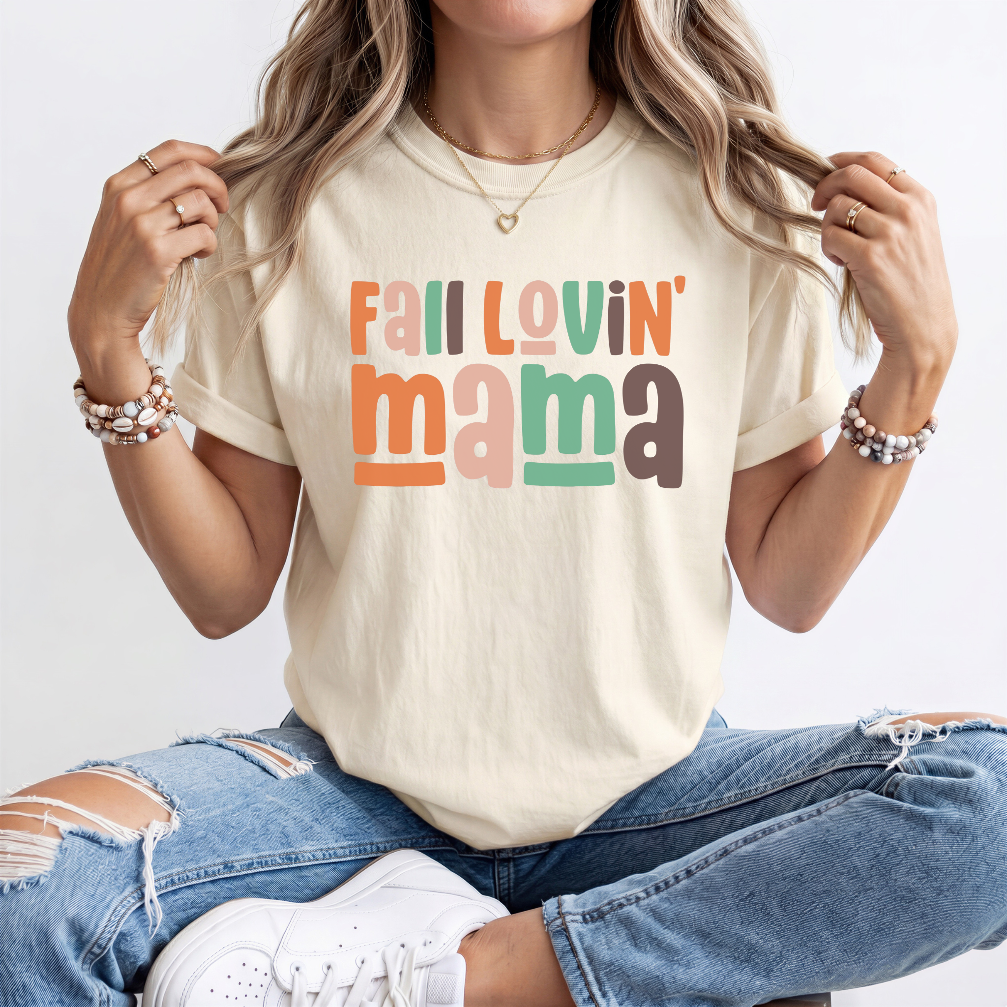 Fall Lovin' Mama Ivory Tee