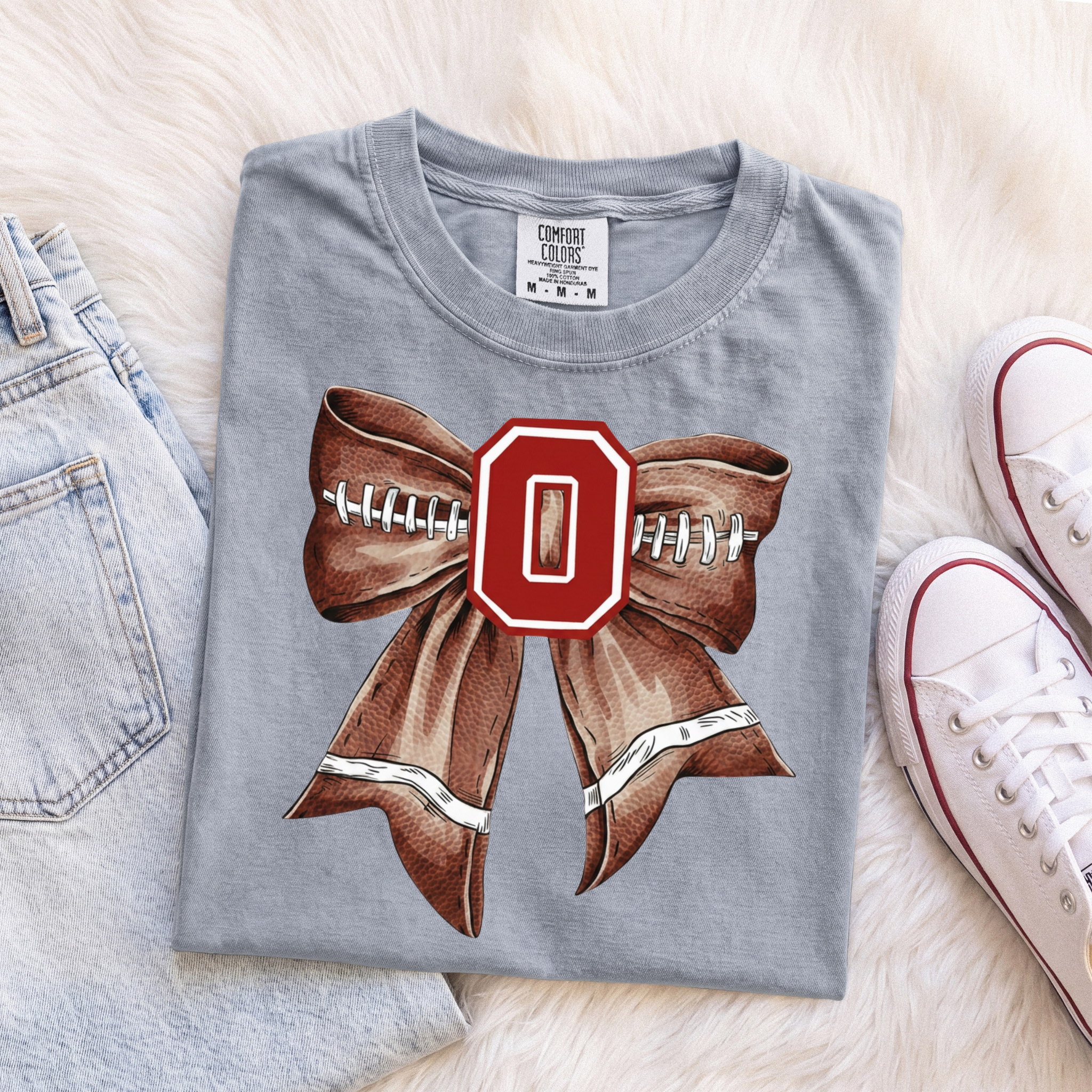 O H I O Football Ready Graphite Tee