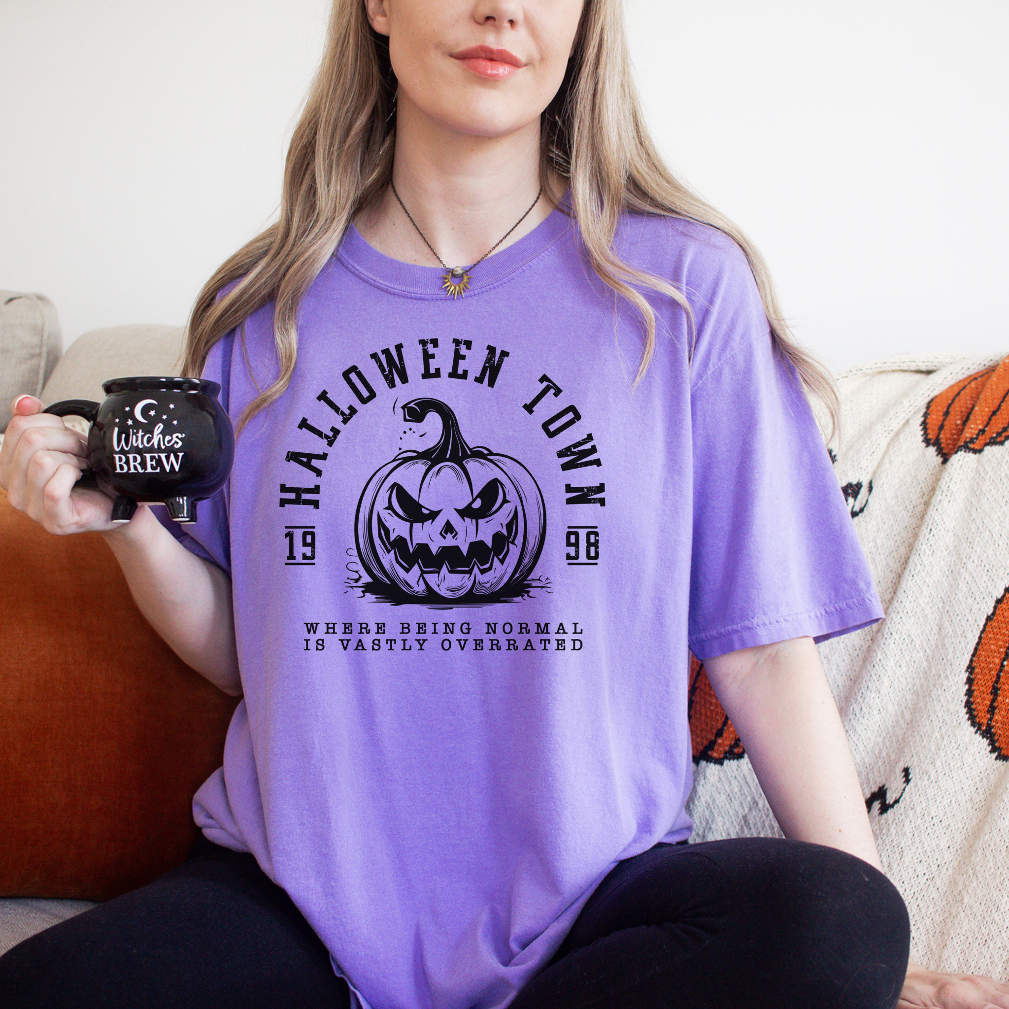 Spooky Halloween Town Violet Tee