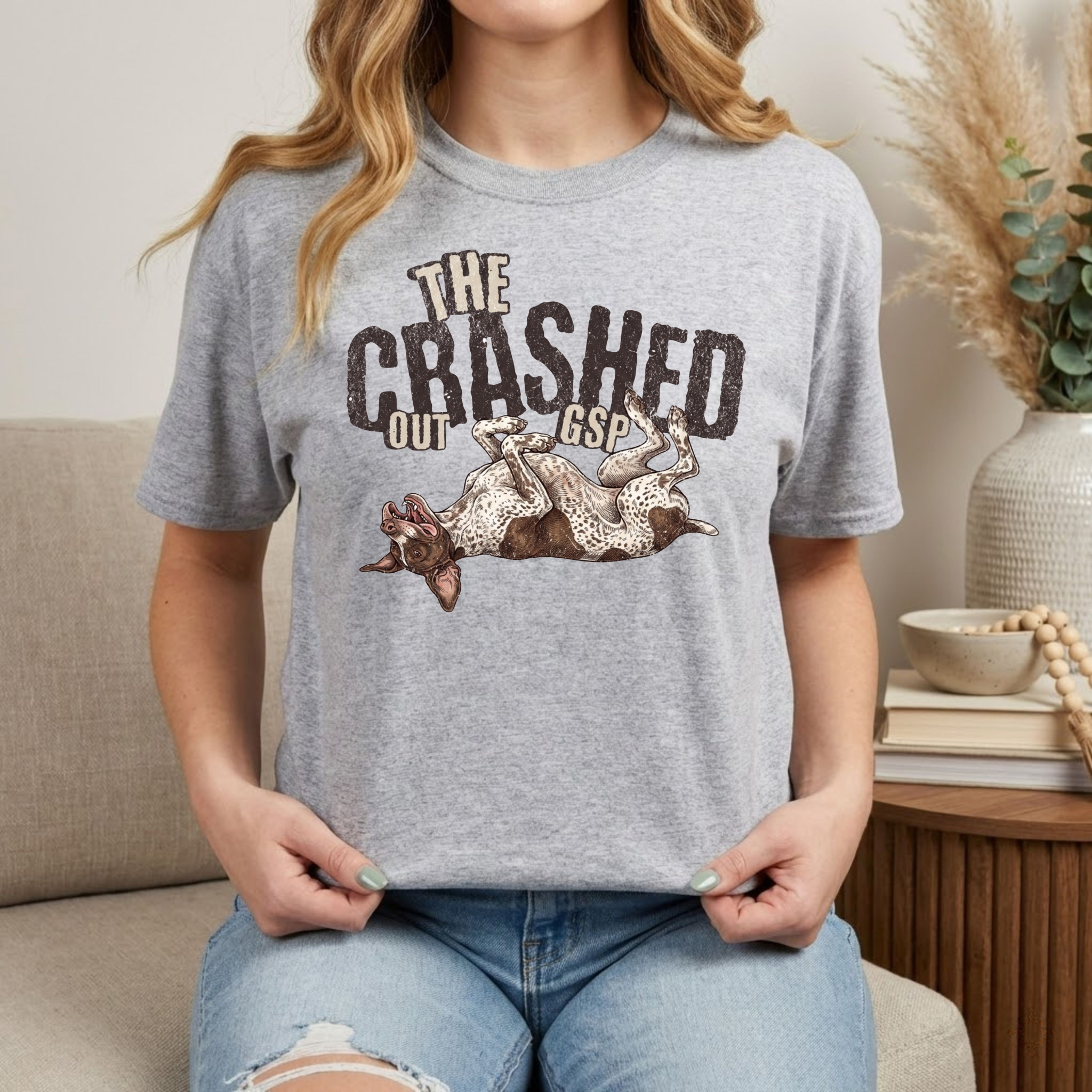 The Crashed Out GSP Sport Grey Tee